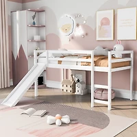 Streamdale Loft Bed With Slide, Multifunctional Design, Twin