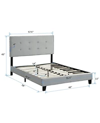 Simplie Fun Stylish Upholstered Platform Bed Frame