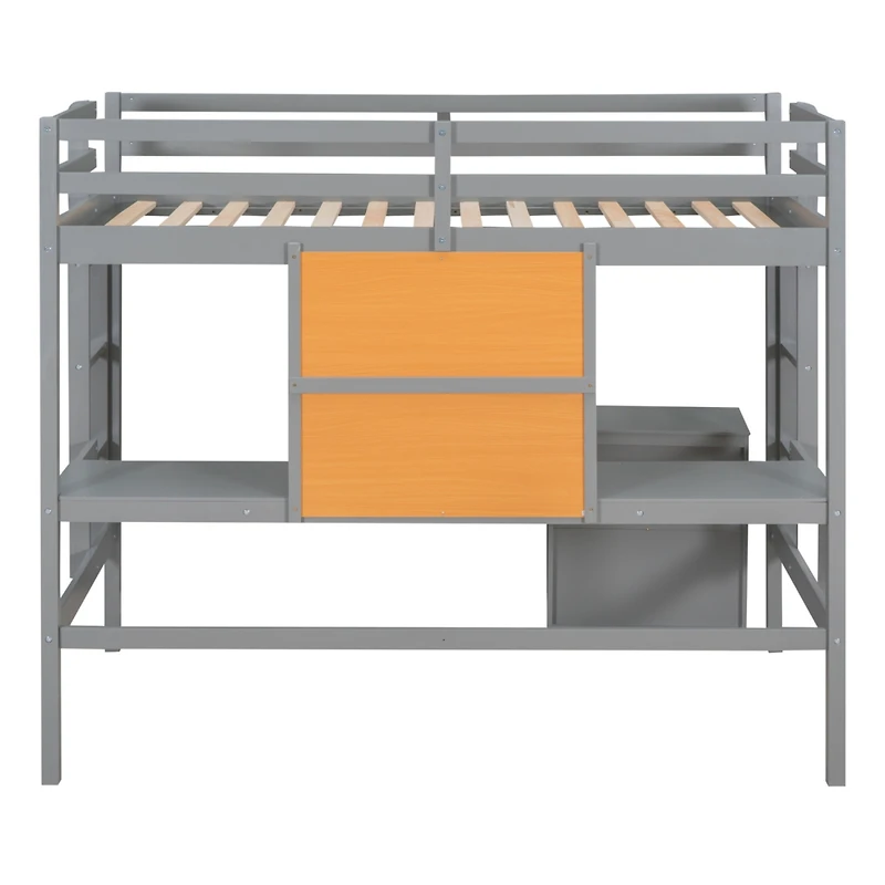 Streamdale Twin Loft Bed with Desk and Storage