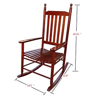 Streamdale Furniture Wooden Porch Rocker Chair Brown