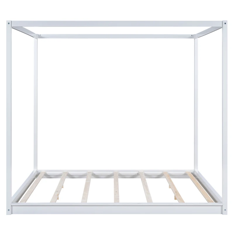 Streamdale King Canopy Platform Bed With Support Legs
