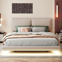 Streamdale Queen Platform Bed with Usb Ports and Sensor Light