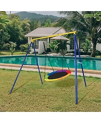 Slickblue Extra Large Heavy Duty A-Frame Steel Swing Stand