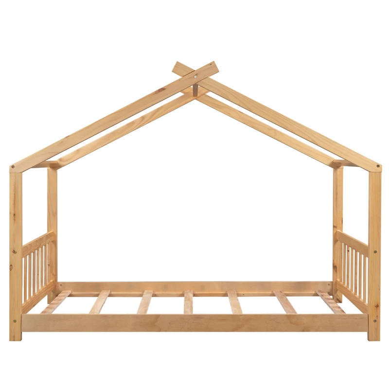 Streamdale Twin House Platform Bed With Headboard And Footboard, Roof Design