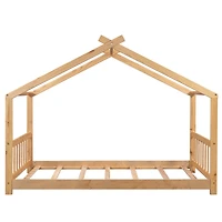 Streamdale Twin House Platform Bed With Headboard And Footboard, Roof Design