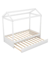 Simplie Fun House Bed With Trundle, Can Be Decorated Twin