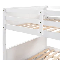 Streamdale Full Over Full Bunk Bed With Twin Size Trundle, Walnut