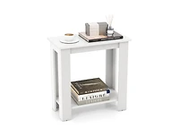Slickblue 2-Tier Modern Compact End Table with Storage Shelf