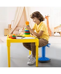 Slickblue Adjustable Active Learning Stool Sitting Home Office Wobble Chair with Cushion Seat