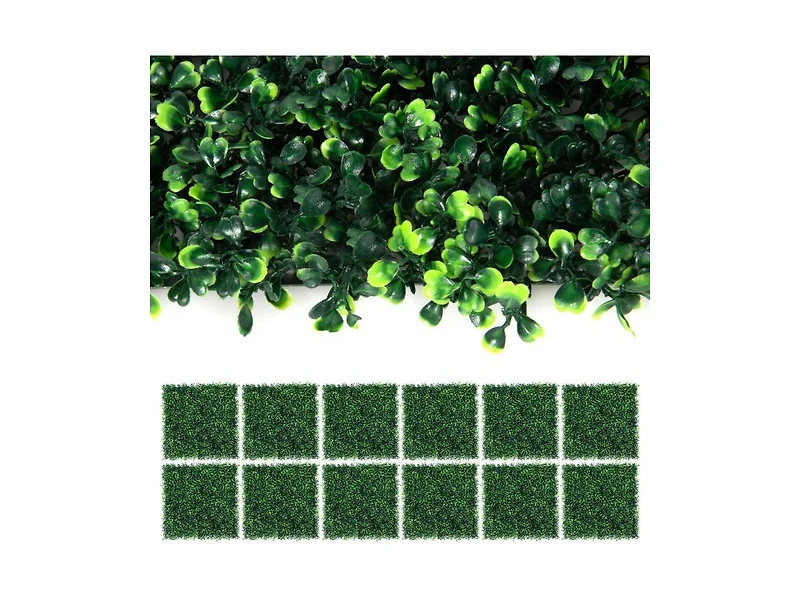 Slickblue 12 Pieces Artificial Boxwood Panels for Wedding Decor Fence Backdrop