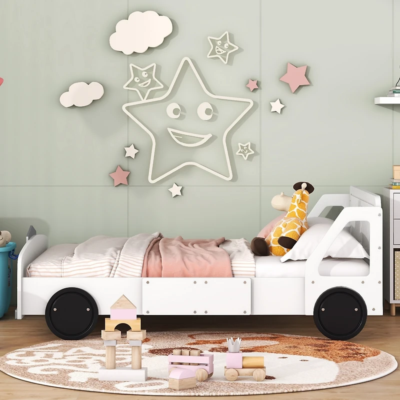 Streamdale Full Car-Shaped Platform Bed With Wheels