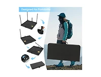 Slickblue Folding Camping Table with All-Weather Hdpe Tabletop and Rustproof Steel Frame