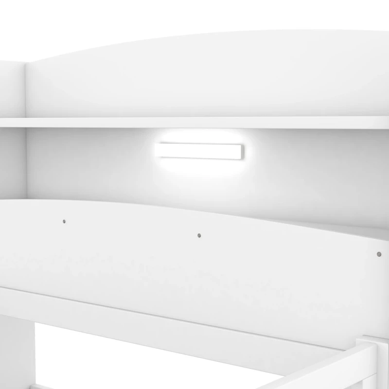 Streamdale Twin Platform Bed with Headboard Storage and Led Lights