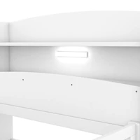 Streamdale Twin Platform Bed with Headboard Storage and Led Lights
