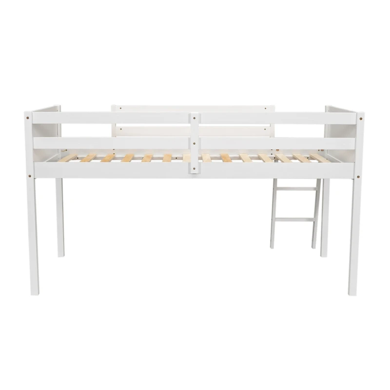 Streamdale Twin Wood Loft Bed with Reversible Ladder