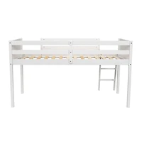 Streamdale Twin Wood Loft Bed with Reversible Ladder