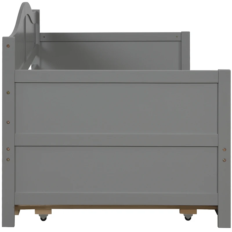 Streamdale Twin Wooden Daybed With Trundle Bed, Sofa Bed For Bedroom Living Room