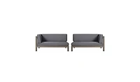 Streamdale Acacia Sofa Durable Wood, Water-Resistant Cushions