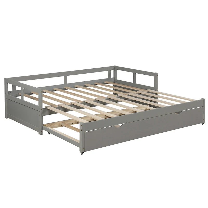 Streamdale Extending Daybed With Trundle, Wooden Daybed With Trundle Twin