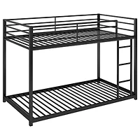 Streamdale Twin Over Metal Bunk Bed, Low Bed With Ladder