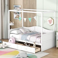Streamdale Twin Size Canopy Day Bed With 2 Drawers