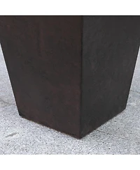 Tall Square Planter with Drainage Holes, Indoor and Outdoor