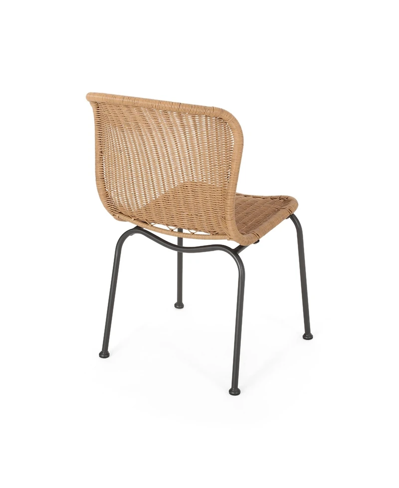 Streamdale Sleek Outdoor Wicker Dining Chair Set for a Touch of Style and Comfort
