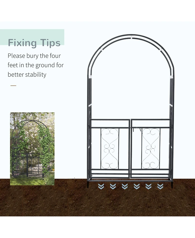 Arched Trellis with Gate Perfect Addition for Enchanting Gardens & Weddings
