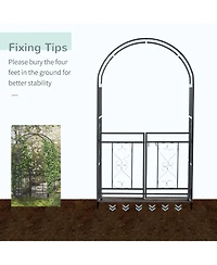 Arched Trellis with Gate Perfect Addition for Enchanting Gardens & Weddings