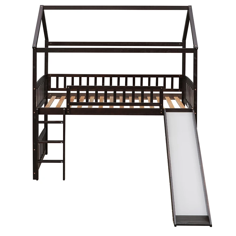 Streamdale Twin Loft Bed With Slide, House Slide