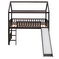 Streamdale Twin Loft Bed With Slide, House Slide
