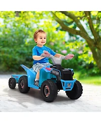 Streamdale Electric Kids Atv with Trailer and Bluetooth, Ages 3-6