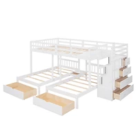 Streamdale Triple Bunk Bed with Drawers and Rails