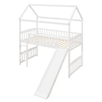 Streamdale Twin Loft Bed With Slide, House Slide