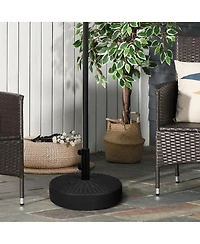 Portable, Fillable Umbrella Stand with Adjustable Pole Support