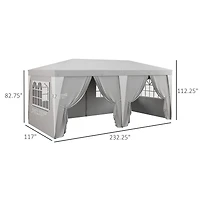 Ez Pop-Up Canopy Tent Spacious 16x16' with Adjustable Height and Included Carry Bag