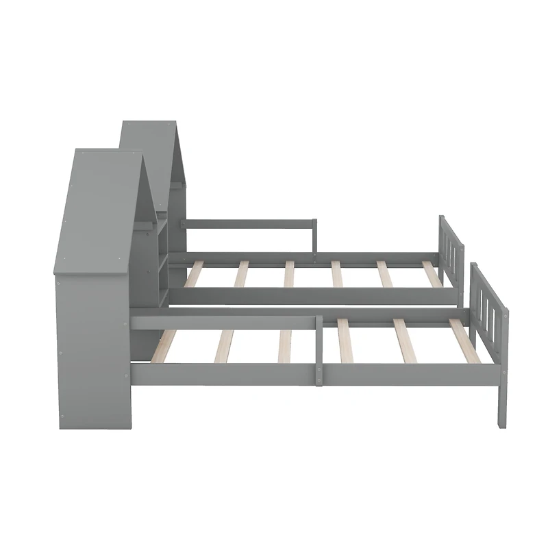 Streamdale White Twin Platform Bed with Headboard and Nightstand