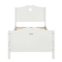Streamdale Twin Bed Frame with Wood Slats, Headboard, and Footboard