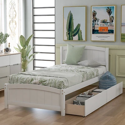 Streamdale Twin Platform Bed With Two Drawers