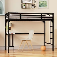 Streamdale Twin Loft Bed with Desk and Storage