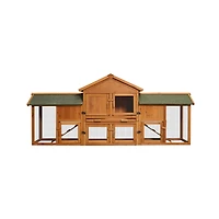 Extra Large Bunny Cage with 2 Runs and Waterproof Roof