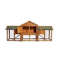 Extra Large Bunny Cage with 2 Runs and Waterproof Roof