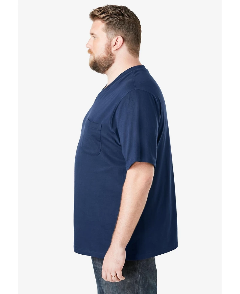 Boulder Creek Big & Tall by KingSize Heavyweight Pocket V-Neck Tee
