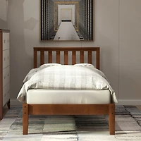 Streamdale Wood Platform Bed With Headboard/Wood Slat Support, Twin