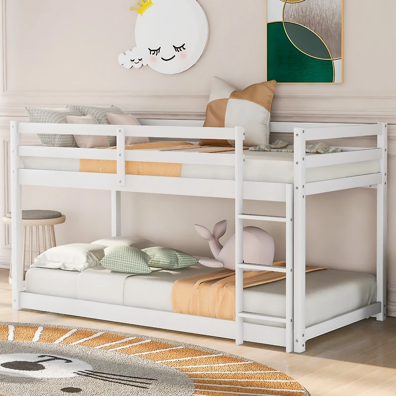Streamdale Twin Over Floor Bunk Bed With Ladder