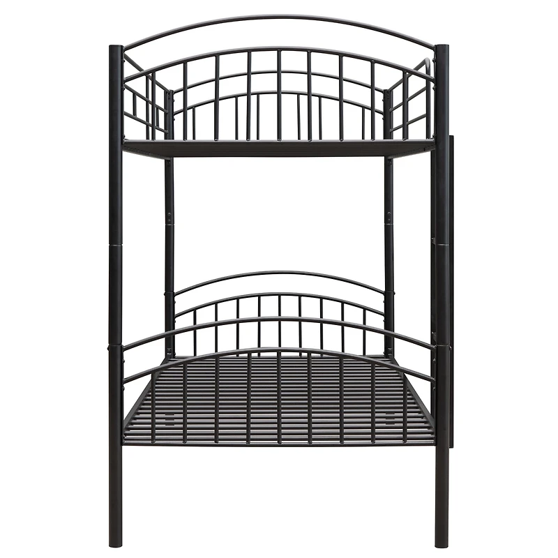 Streamdale Twin Over Twin Metal Bunk Bed, Divided Into Two Beds