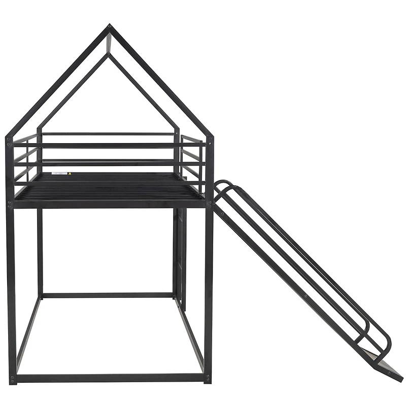 Streamdale Twin Over House Bunk Bed With Ladder And Slide
