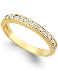 Diamond Band (1/10 ct. t.w.) 18k Gold over Sterling Silver