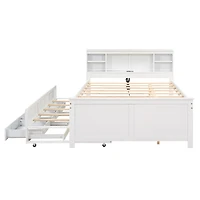Streamdale Twin Platform Bed with Storage, Usb, Trundle, and Drawers