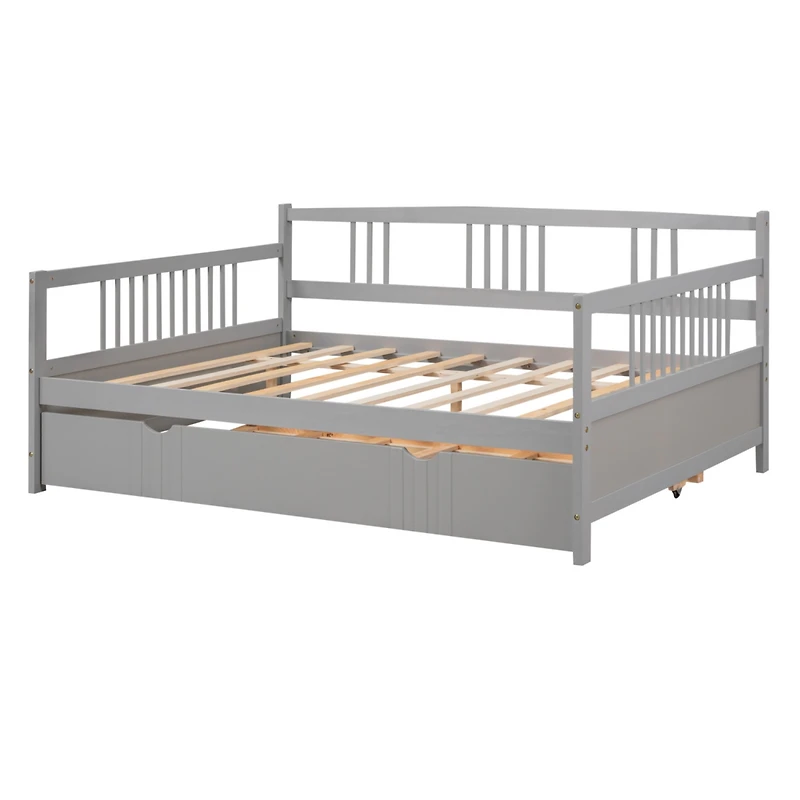 Streamdale Full Daybed Wood Bed With Twin Trundle